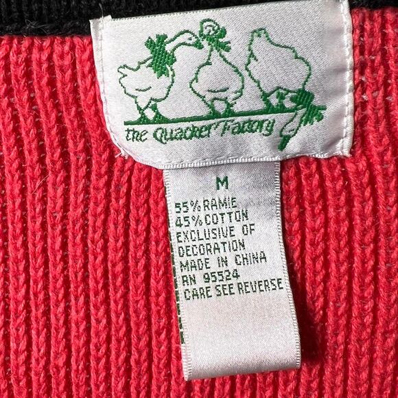 Vintage The Quacker Factory Embroidered Bee & Floral Cardigan (Size M) - Picture 7 of 7